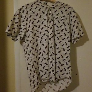 Men's button down shirt with ROBOTS